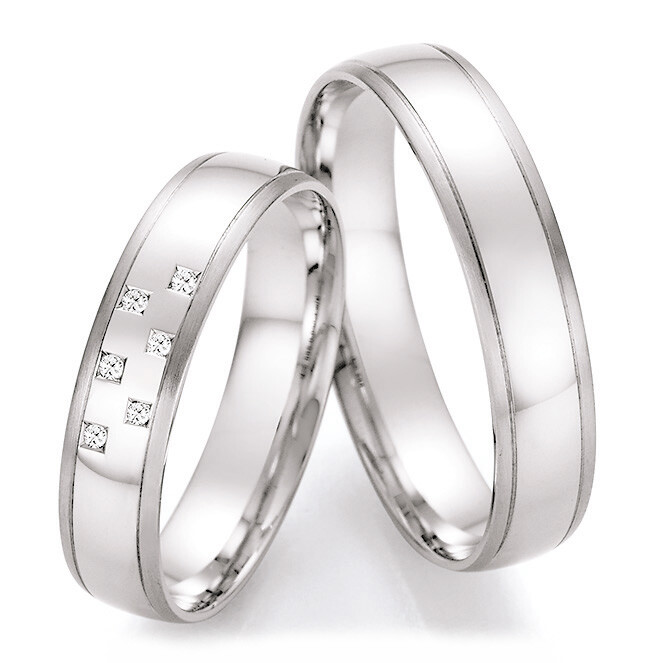 Trauringe Palladium Brillant Collection Ruesch 66/41110 & 66/41120