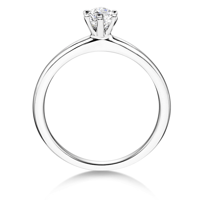 Verlobungsring Solitär Weißgold Brillant Dettinger 27163