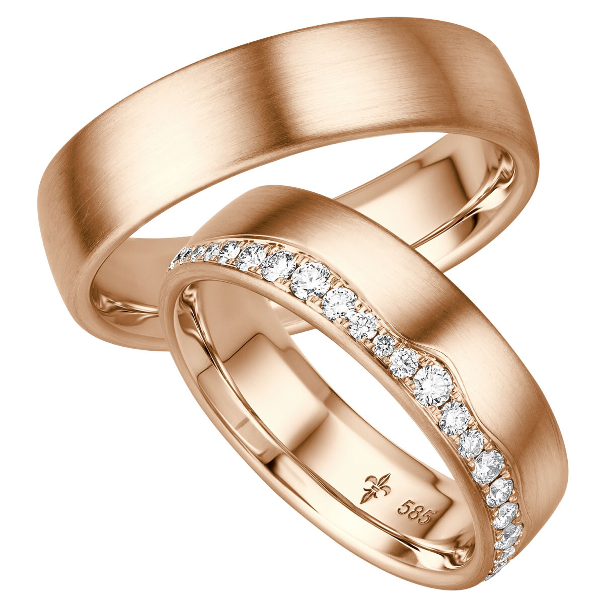 Giloy Trauringe Valérie Rotgold TR-0-00035 & TR-1-00035