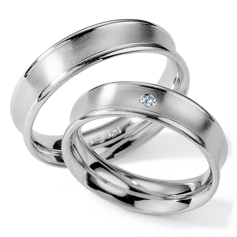 Collection Ruesch Trauringe Weißgold 55/01120 White Style Silver Brilliance