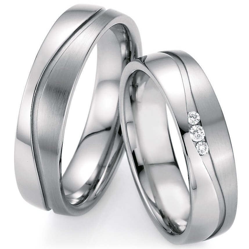 Ruesch Trauringe 88/20150-055 & 88/20160-055 aus Weißgold