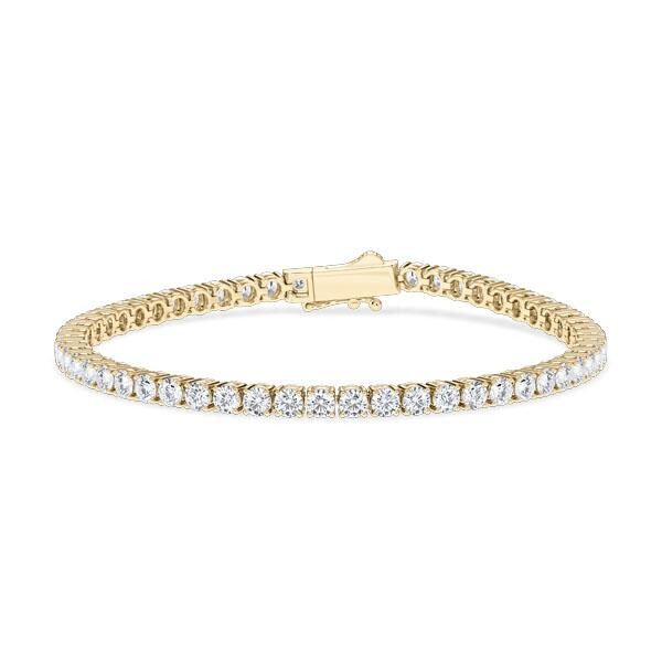 Tennis-Armband Gelbgold 750 zus. 5,980ct. Lab Grown Diamant Rubin RU-1858