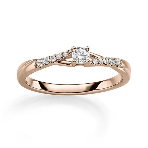 Verlobungsring Rotgold Brillant Rubin RU-1831