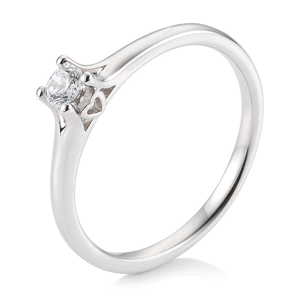 Verlobungsring Solitär 4er Krappe Weißgold BR179 Brillant