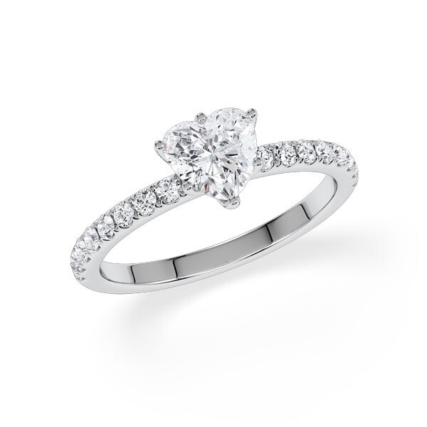 Hollywood Ring Herz Diamant Platin Rubin 1887