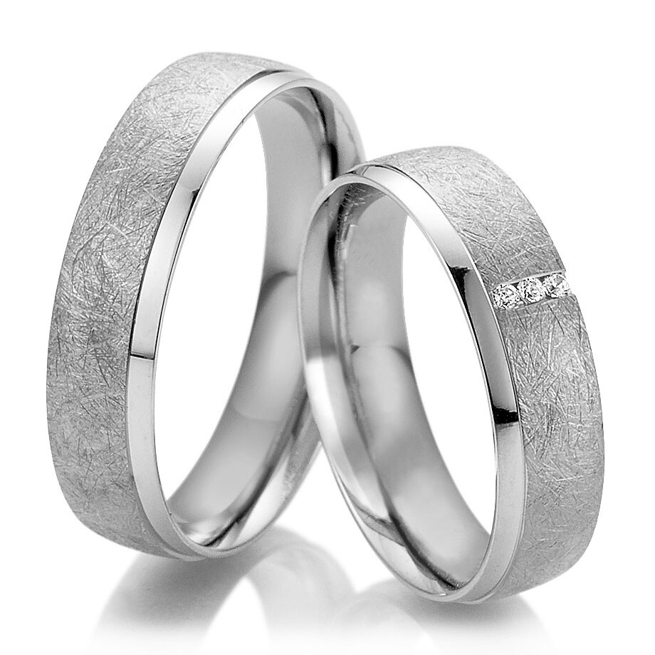 Trauringe Weißgold Breuning 48/06233 & 48/06234