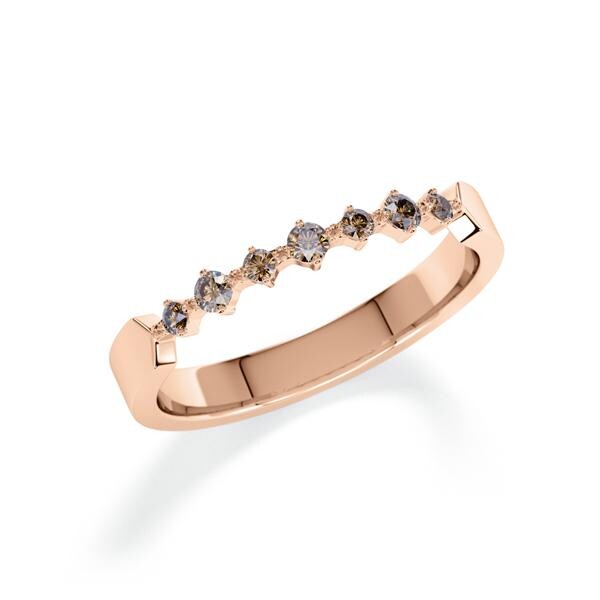Memoire/Vorsteckring Rotgold 585/- zus. 0,150 ct, Cognac - RU-1807-59