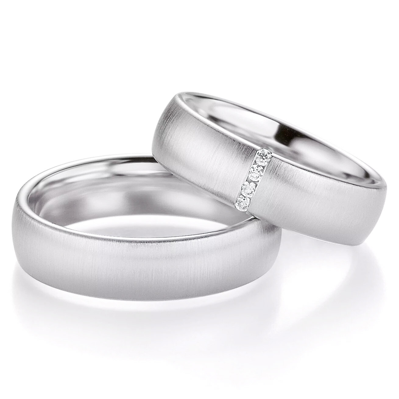 Breuning Trauringe Weißgold 48/02607 & 48/02608