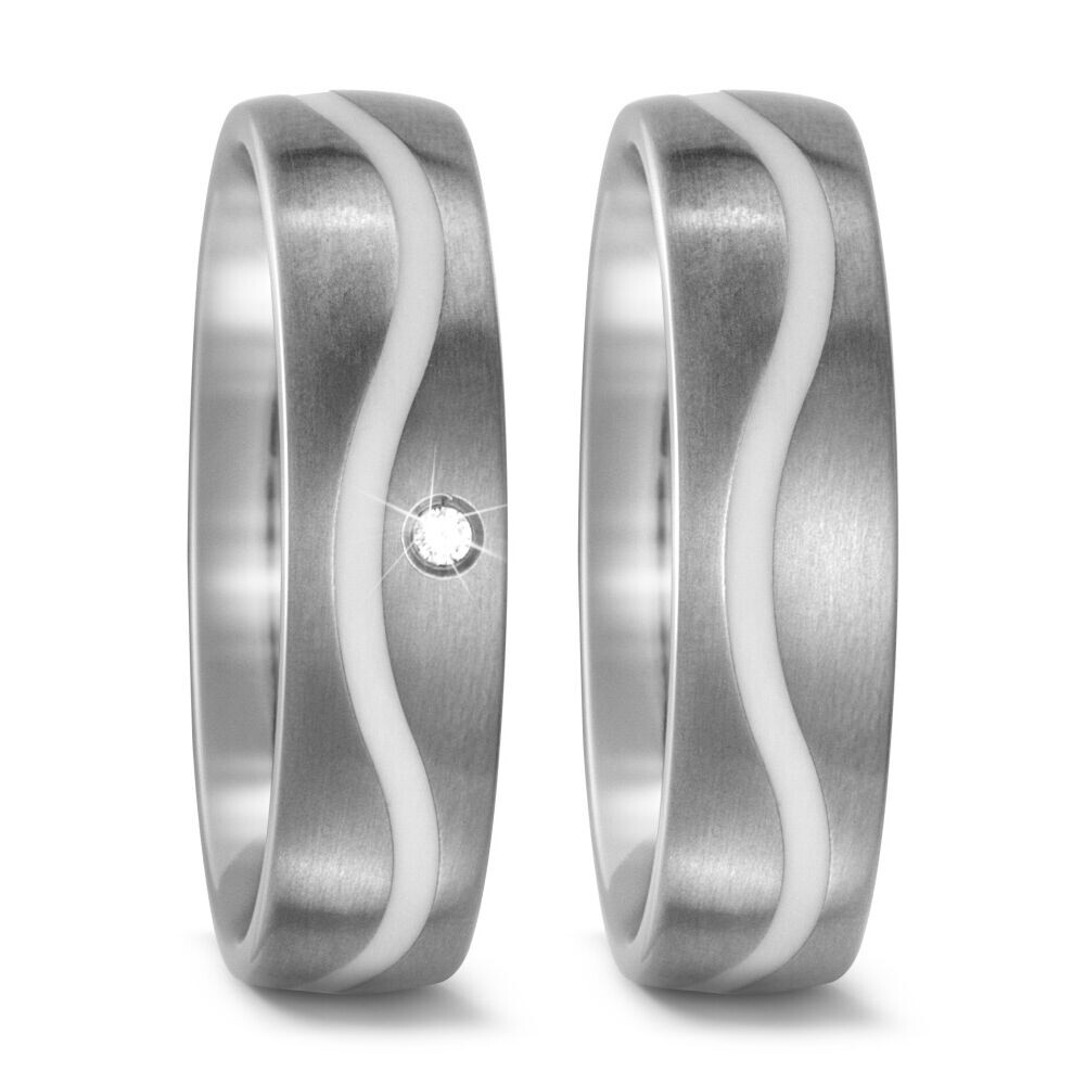 Trauringe Titan Keramik Brillant TitanFactory 51744