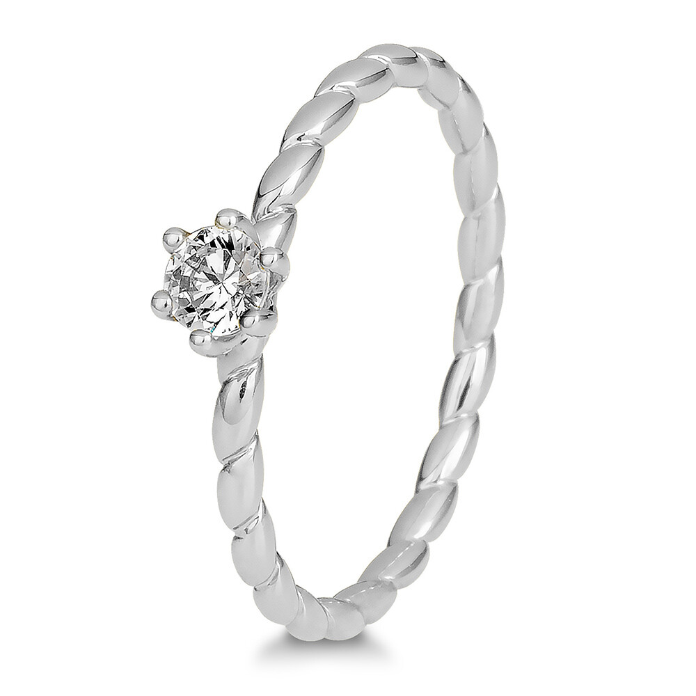 Breuning Verlobungsring Twisted BR172-9 Weißgold Brillant