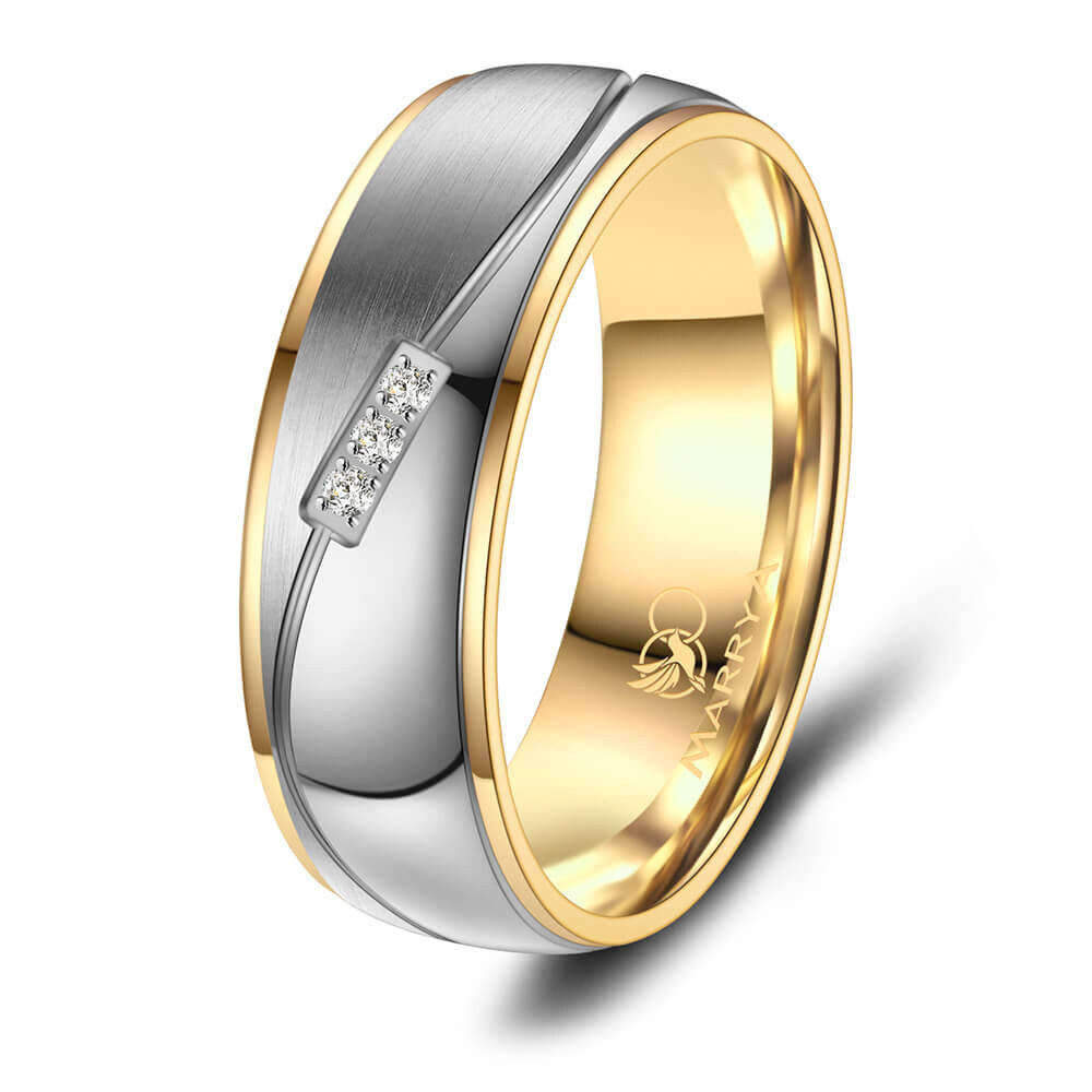 Damenring Titan Gelb plattiert Marrya TI-26