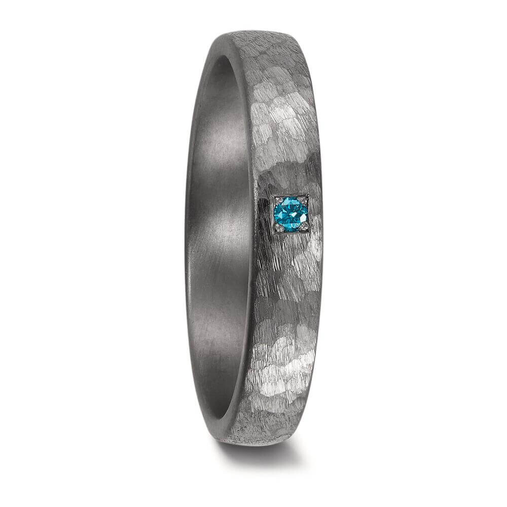 Eheringe aus Tantal Diamant Blau TeNo 59182