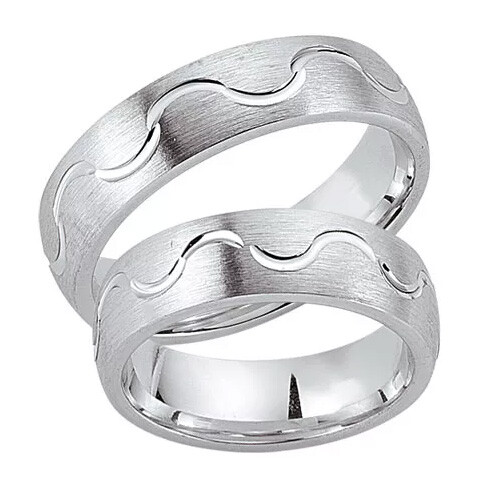 Schwarz Trauringe / Partnerringe Silber 925 SW925-023 Sterlingsilber feinmatt