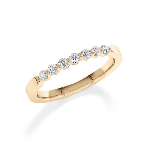 Memoire-Ring Roségold 375 Diamant zus. 0,210 ct. tw, si Rubin RU-1798
