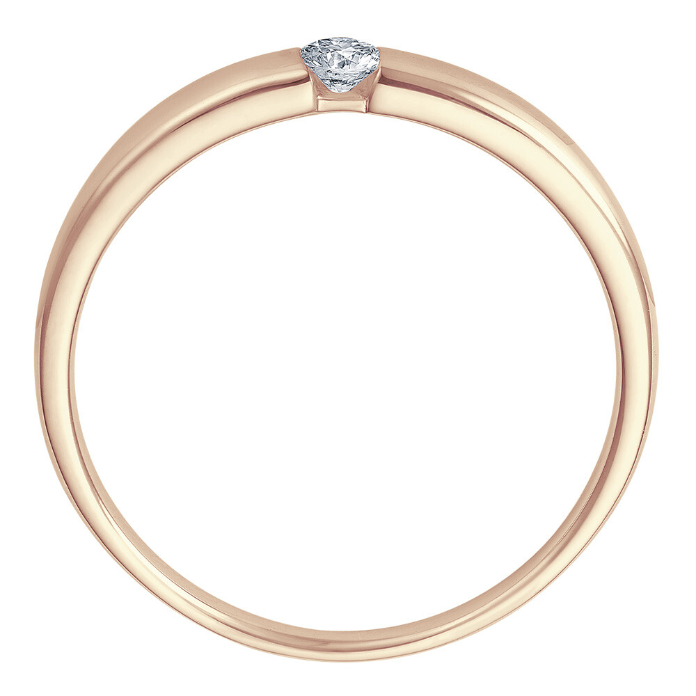 Solitär Ring Spannring Roségold Brillant bella luce EH004519