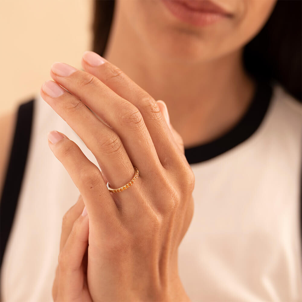 Stapelring Zirkonia Silber 925 Gisser R066YO an Hand