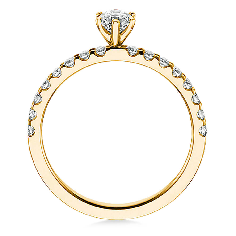 Verlobungsring Pavé Gelbgold Classic Dettinger 27187