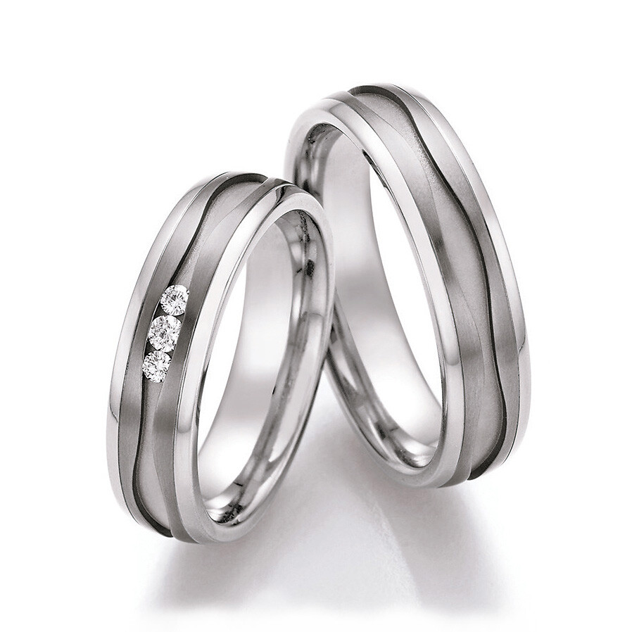 Ruesch Trauringe aus Titan 77/21130-055 & 77/21140-055