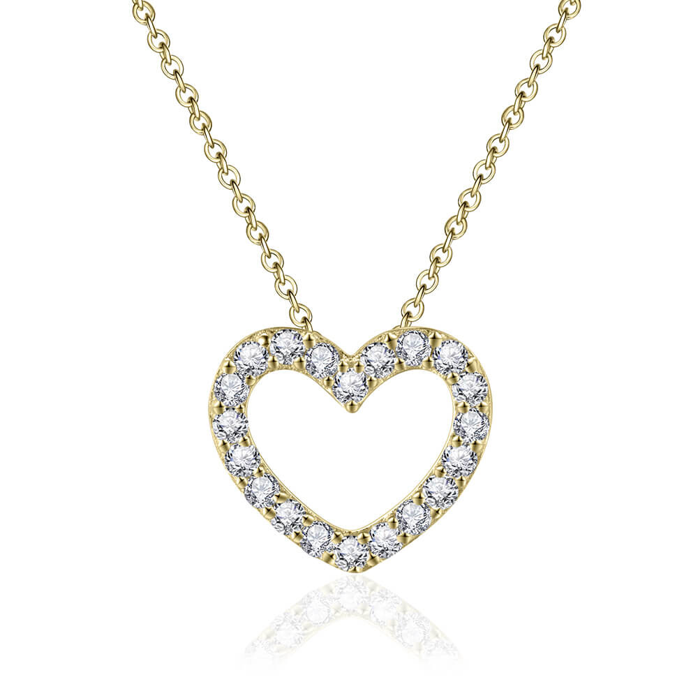 Kette Herz-Anhänger Silber vergoldet Gisser N1024Y