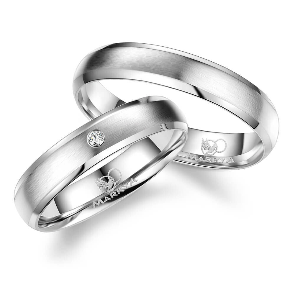 Trauringe Partnerringe Sterlingsilber 925 Zirkonia Marrya SI-06