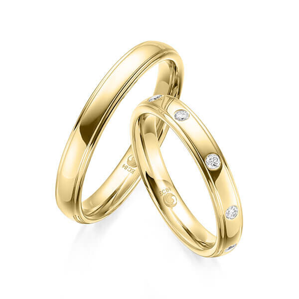 Trauringe Gelbgold Rubin RU-1601