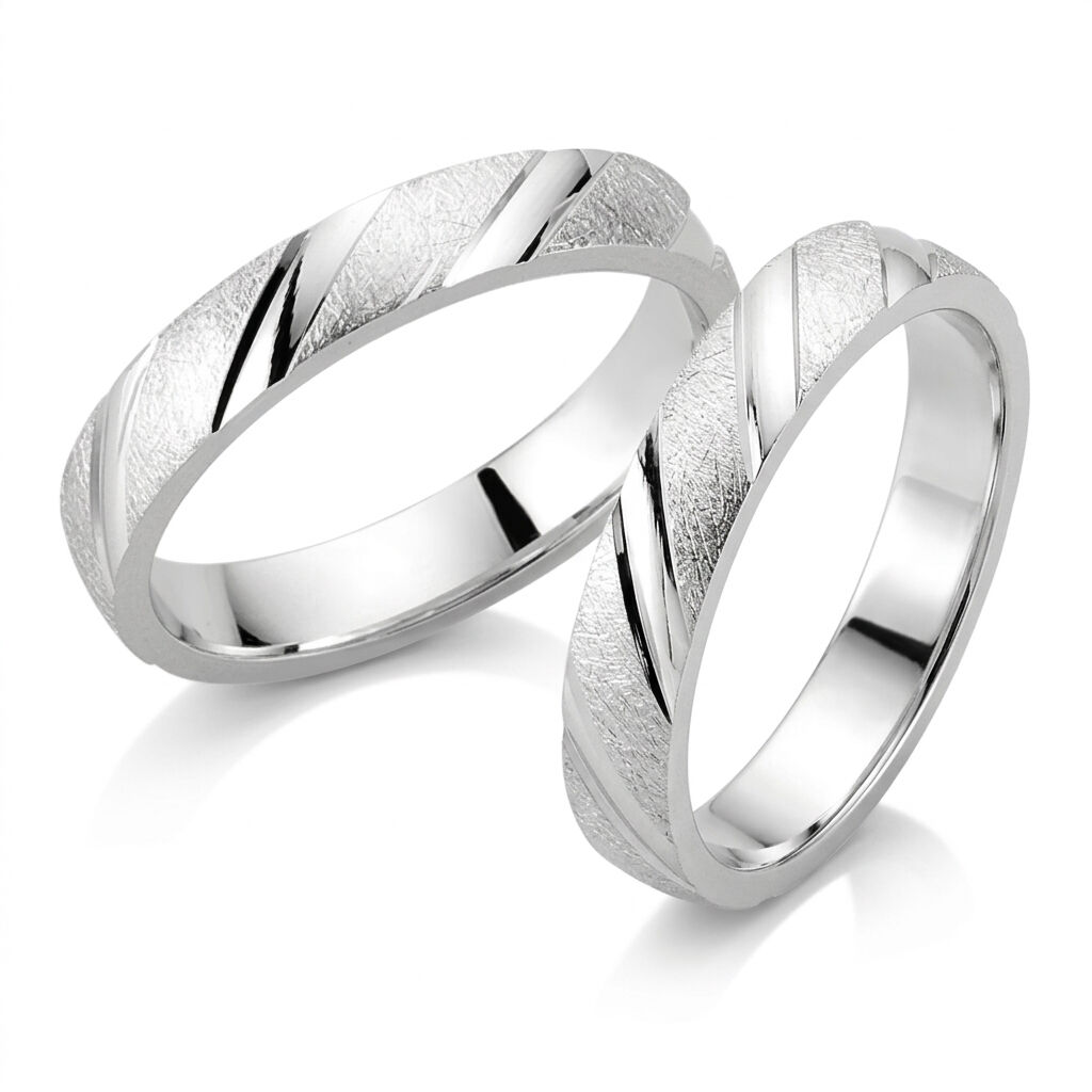 Partnerringe Silber 925 ohne Steinbesatz Modell SW925-002