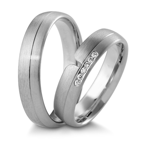 Trauringe Weißgold Inspiration Breuning 48/04159 & 48/04160