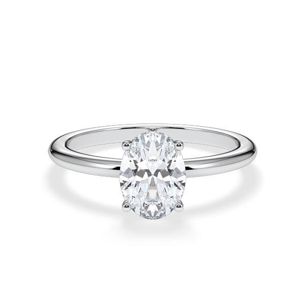 Verlobungsring Platin 950/- zus. 1,050 ct, LAB - e, vs2 & tw, vs - RU-1902-26