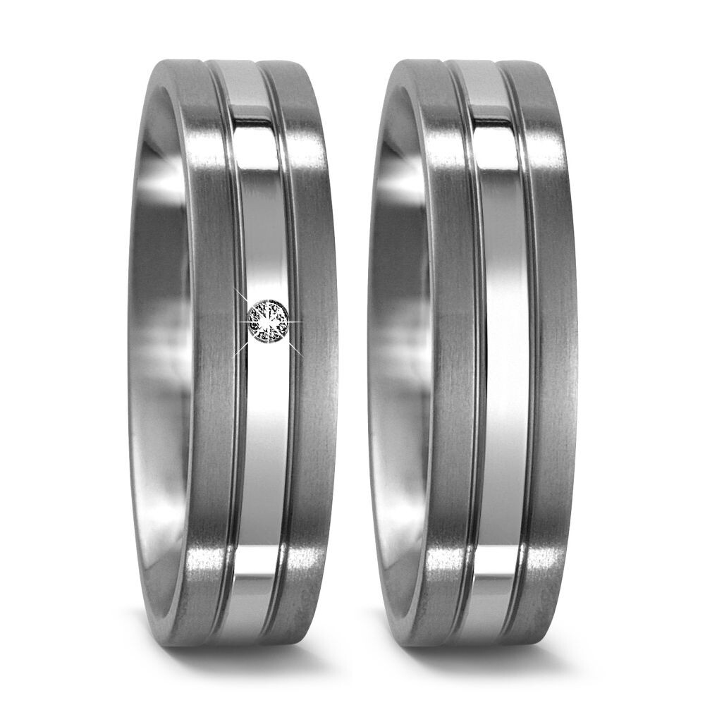 Trauringe Partnerringe Titan Brillant TitanFactory 50963
