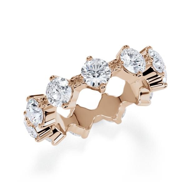 Memoire- Vorsteckring Peach-Gold 585 zus. 3,900ct. Lab Grown Rubin 1806