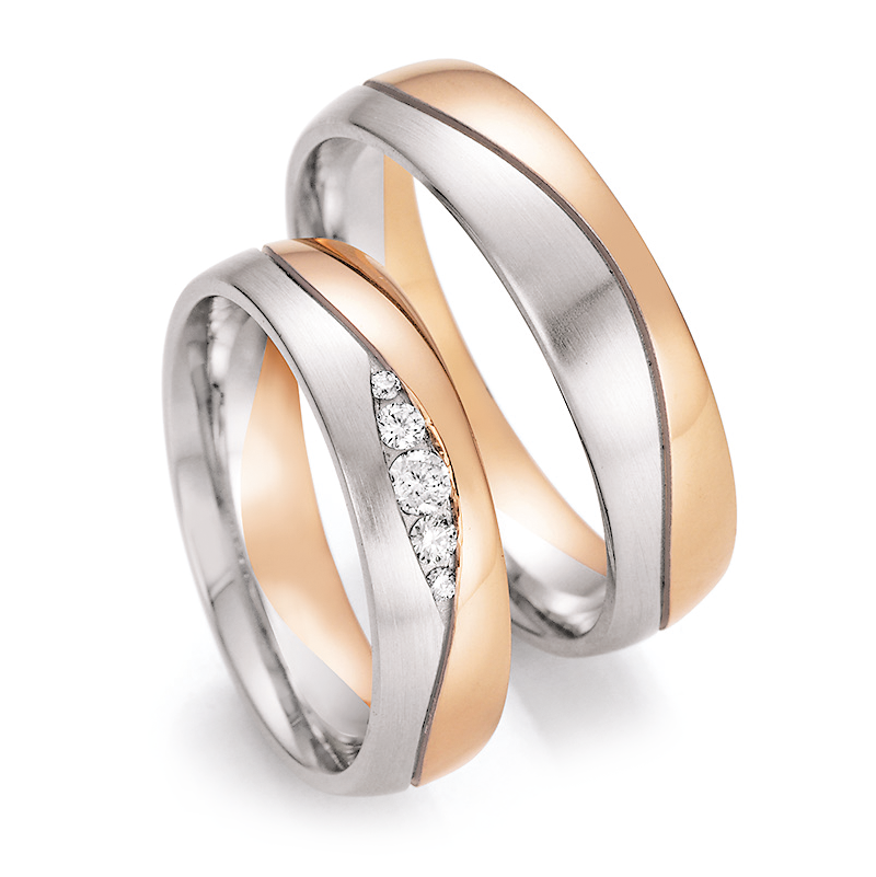 Trauringe Bicolor Honeymoon Ruesch 66/42090 & 66/42100