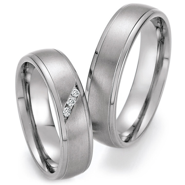 Ruesch Trauringe 77/20030-055 & 77/20040-055 aus Titan