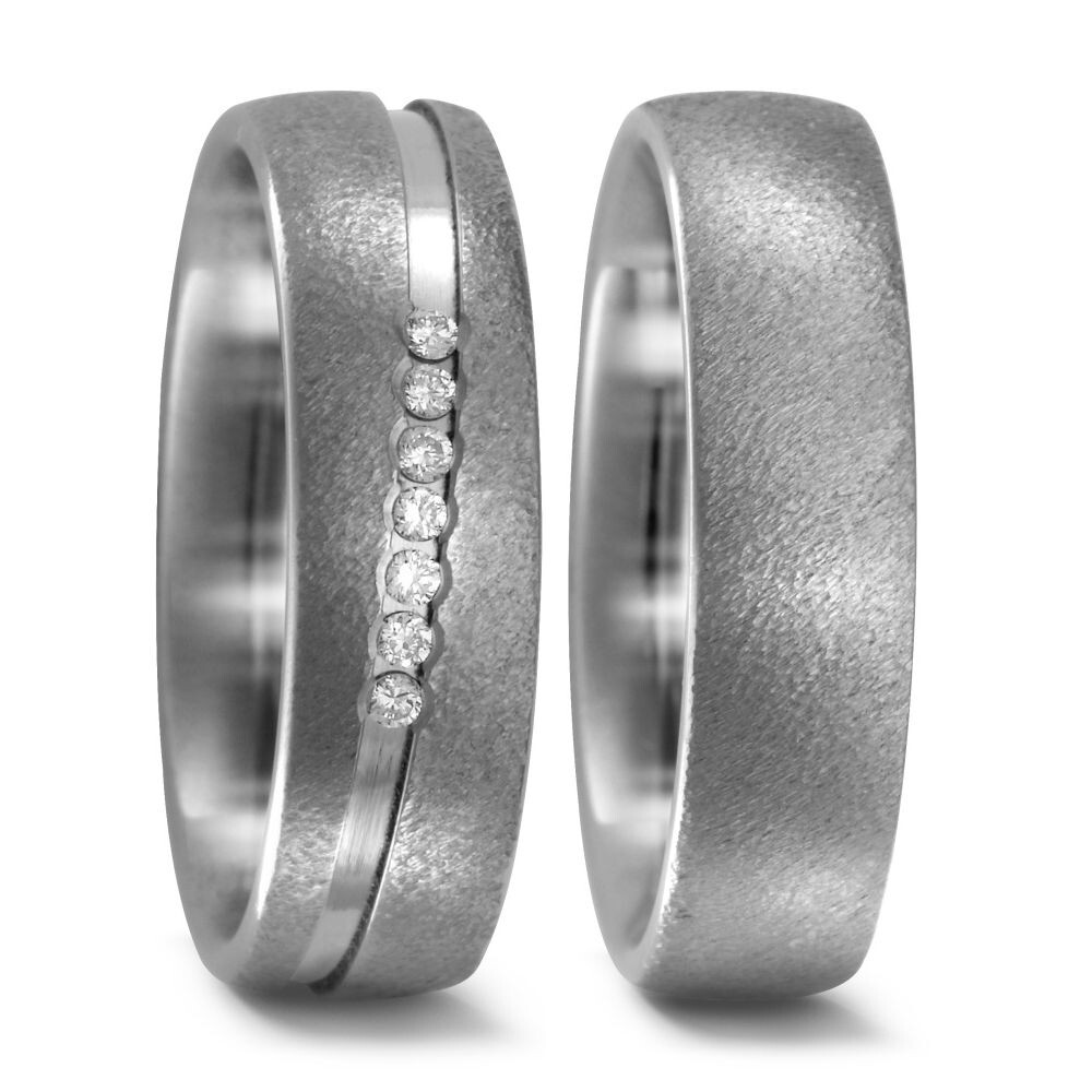 Trauringe Partnerringe Titan Brillant TitanFactory 51923 & 51813 Saturnfuge