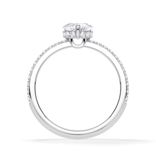 Ring Hidden Halo Weißgold Rubin 1900
