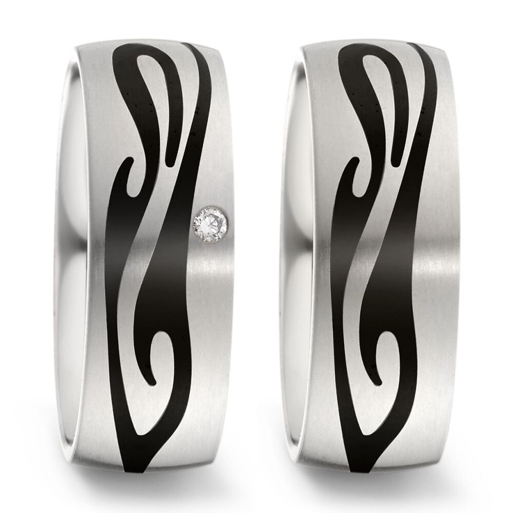 Trauringe Titan Carbon Brillant TitanFactory 52552