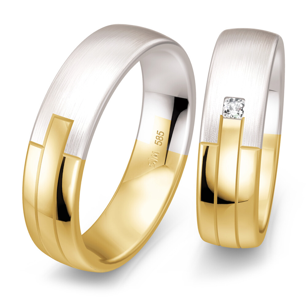 Bicolor Trauringe Saint Maurice 49/82022 & 49/82023