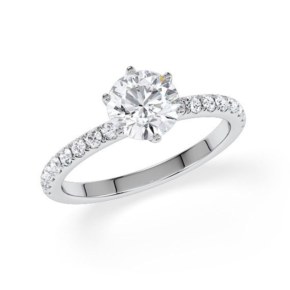 Verlobungsring Hollywood Platin 950 Brillant 1,270 ct Pavé – Rubin RU-1888