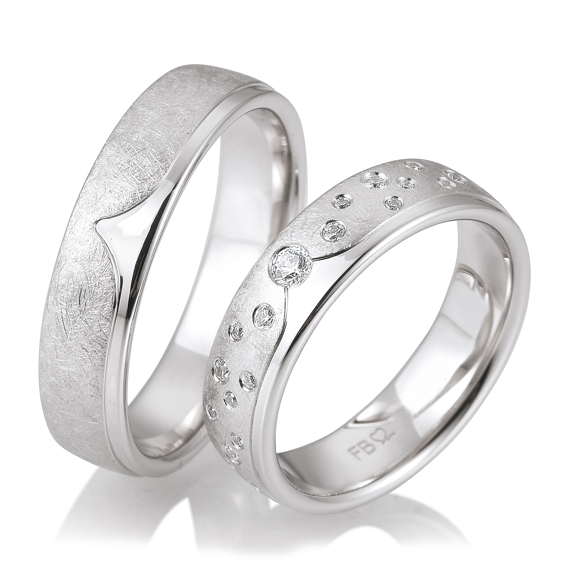 Trauringe Weißgold Inspiration Breuning 48/05887 & 48/005888