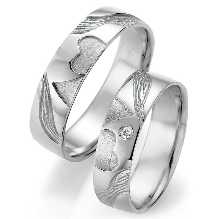 Signs of Love - Doppelherz / Double Heart - Weißgold, 66/51050