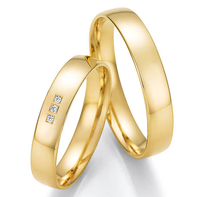 Collection Ruesch Trauringe Eheringe Gelbgold Brillant 66/61030 & 66/61040