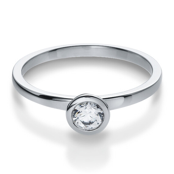 Antragsring Silber mit Zirkonia Breuning 41/05291