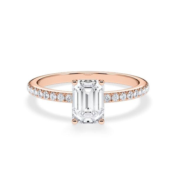 Verlobungsring Emerald Lab-Grown Rotgold Rubin RU-1899