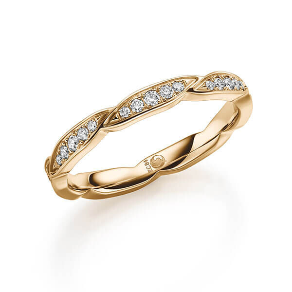 Verlobungsring Roségold 375/- zus. 0,180 ct, tw, si - RU-1747-4