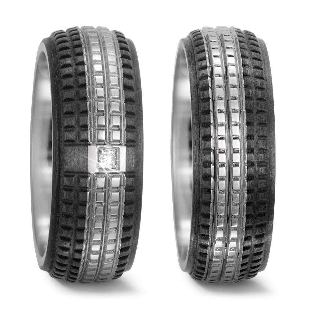 Trauringe Titan Carbon Carrée TitanFactory 52503