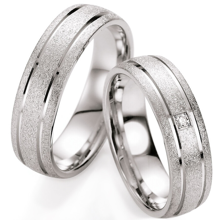 Collection Ruesch Trauringe Weißgold 55/10090 White Style Silver Inspiration Brilliant