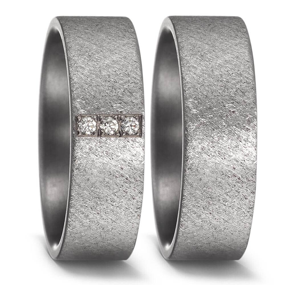 Partnerringe Tantal diamantiert Brillant TeNo 59649