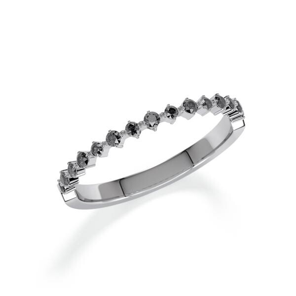 Memoire/Vorsteckring Graugold 585/- zus. 0,113 ct, Black - RU-1807-29