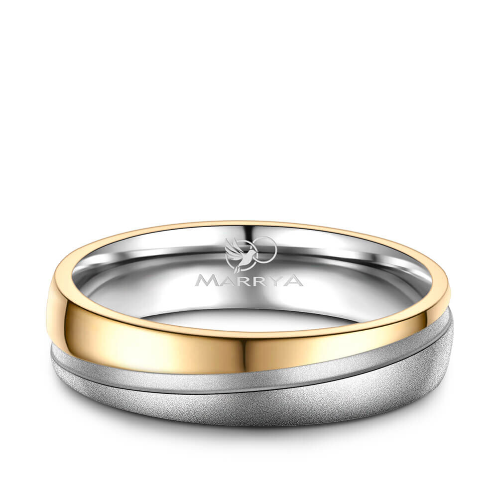 Partnerring Trauring Edelstahl Gold Marrya ES-32