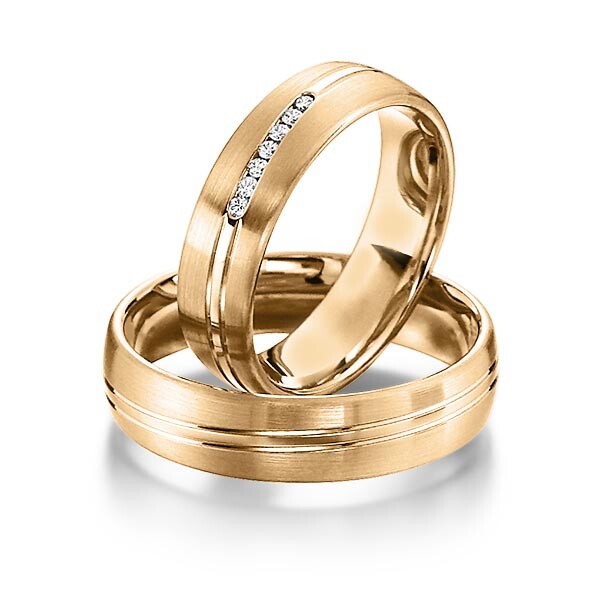 Sickinger Trauringe Roségold Saturnfugen Brillant SC-1140-2