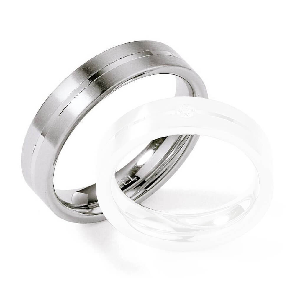 Collection Ruesch Herrenring Edelstahl Brillant 88/01280
